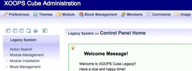 Download web tool or web app Xoops Cube Project