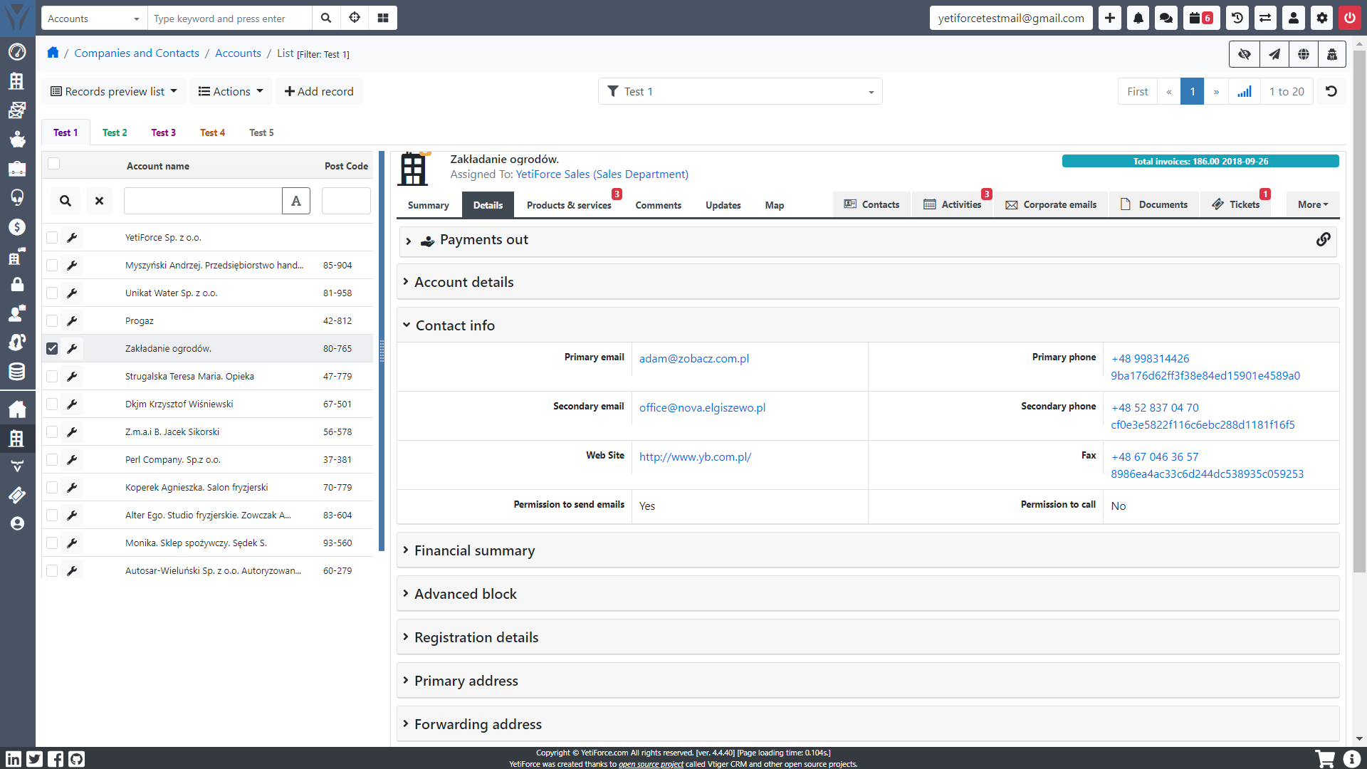 Download web tool or web app YetiForce CRM