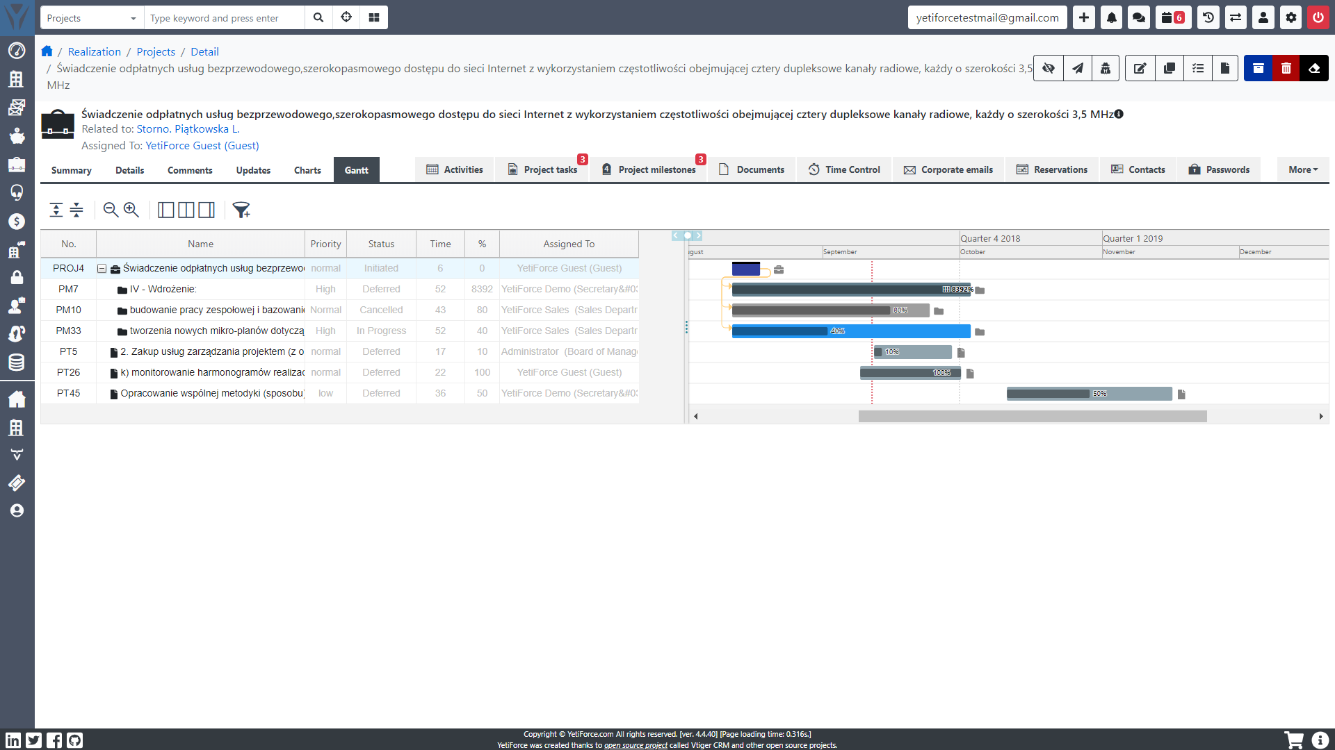 Download web tool or web app YetiForce CRM