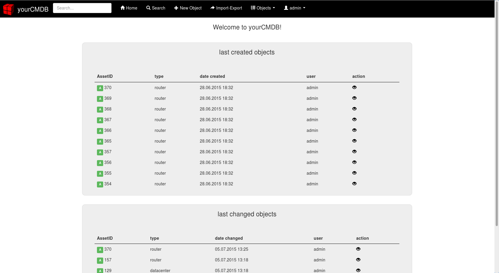 Download web tool or web app yourCMDB