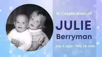 Free download Celebration of Life for Julie Berryman, June 26, 2021 video and edit with RedcoolMedia movie maker MovieStudio video editor online and AudioStudio audio editor onlin