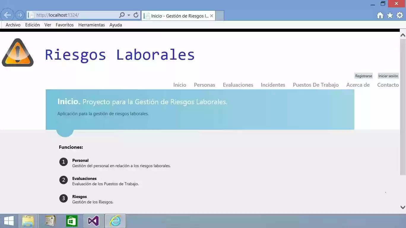 Download web tool or web app Riesgos Laborales