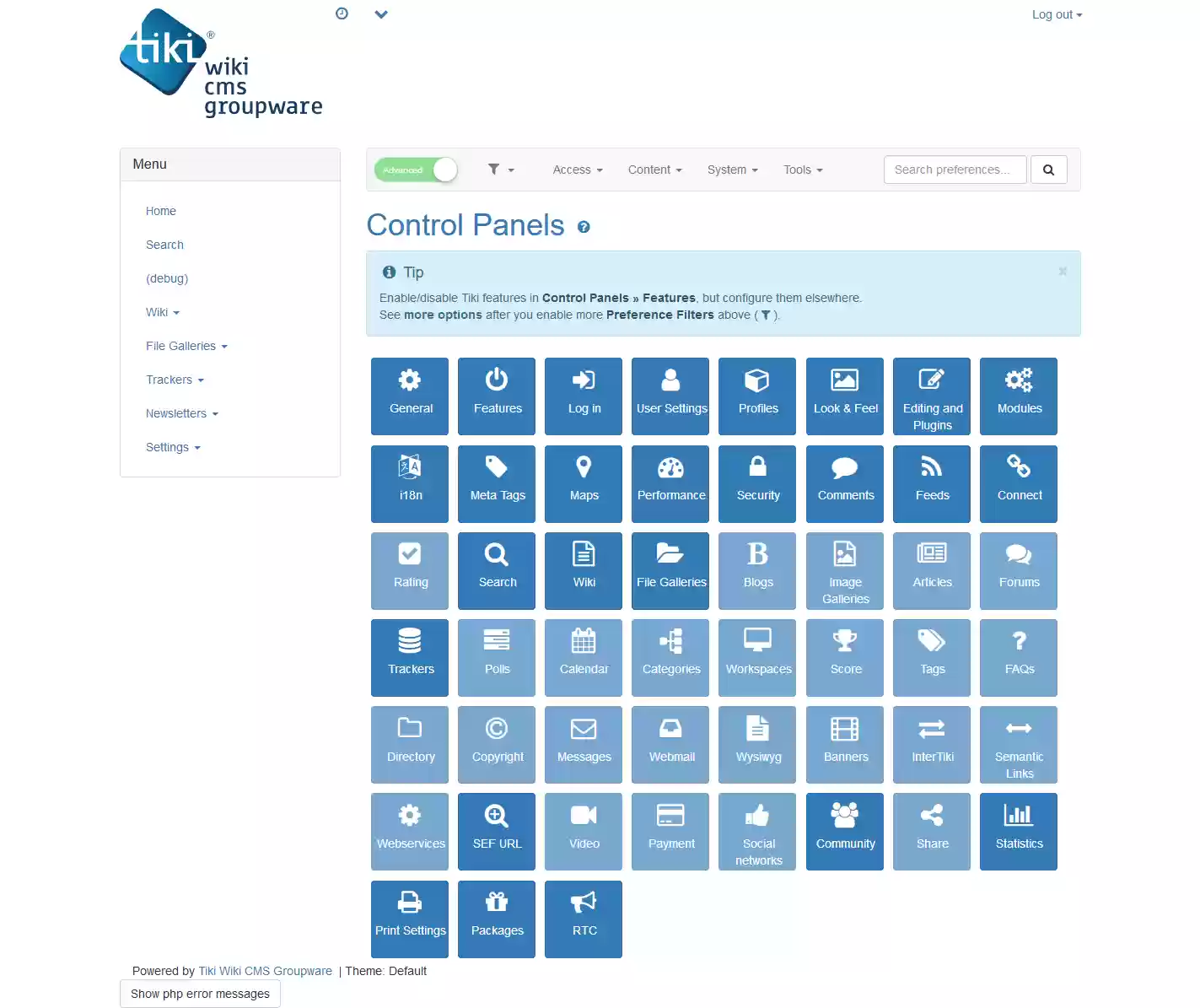 Download web tool or web app Tiki Wiki CMS Groupware