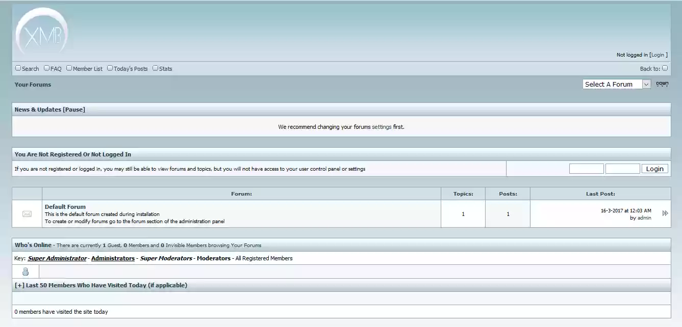 Download web tool or web app XMB Forum - php forum